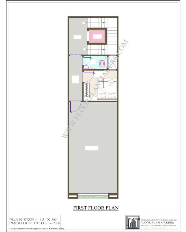 15x50 First Floor Plan