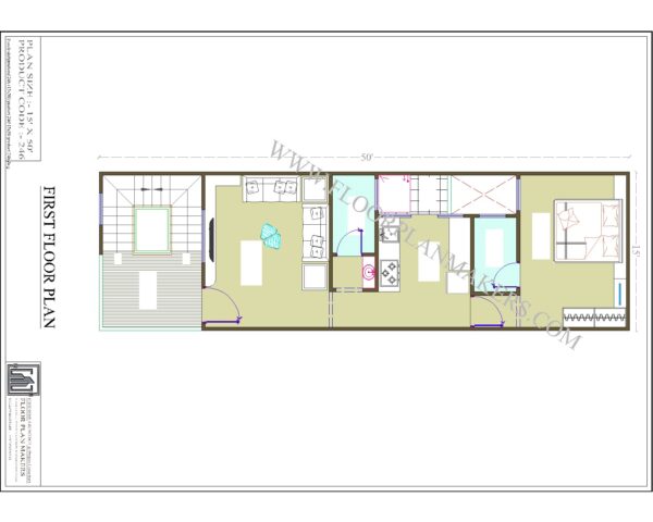 15x50 First Floor Plan