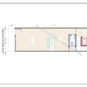 15x50 Ground Floor Plan