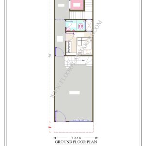 15x50 Ground Floor Plan