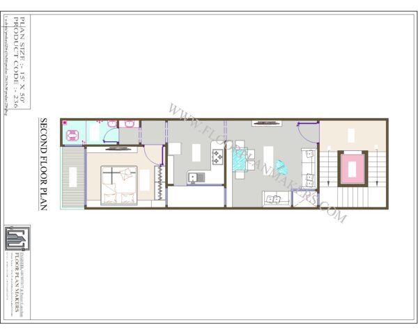 15x50 Second Floor Plan