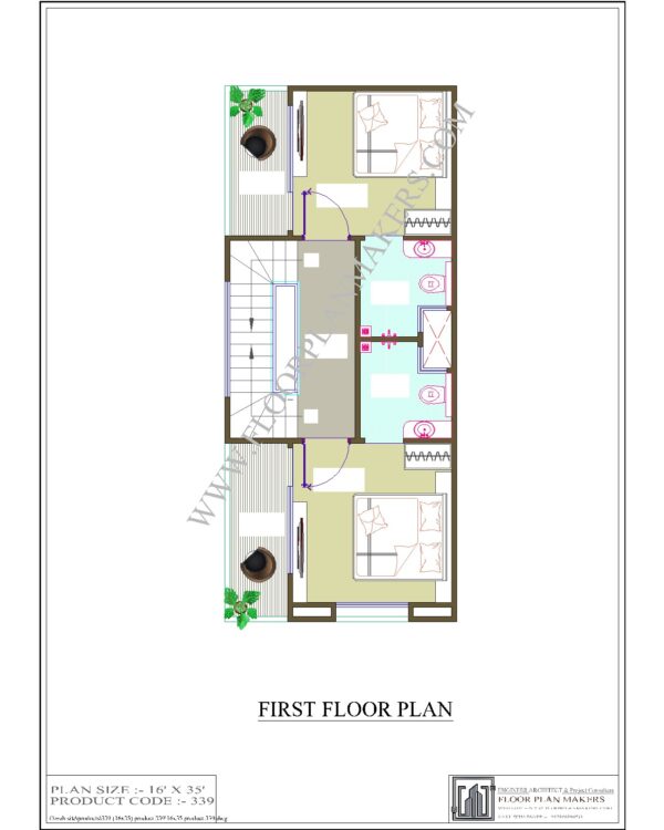 16x35 First Floor Plan