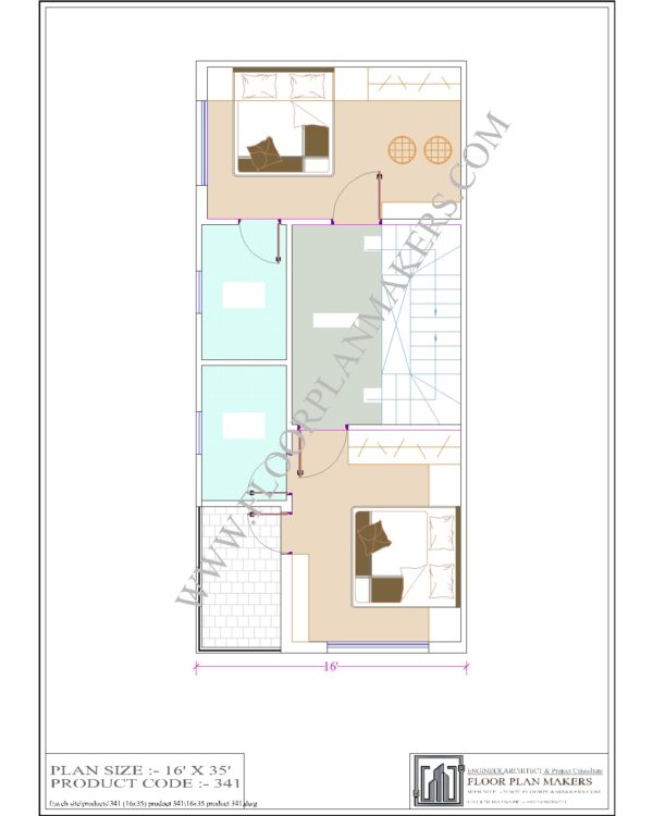 16x35 First Floor Plan