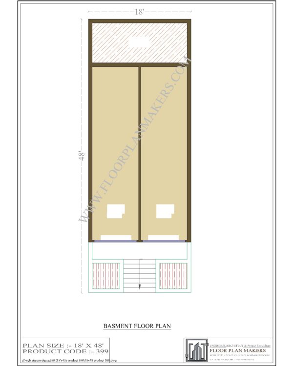 18x48 Basement Floor Plan