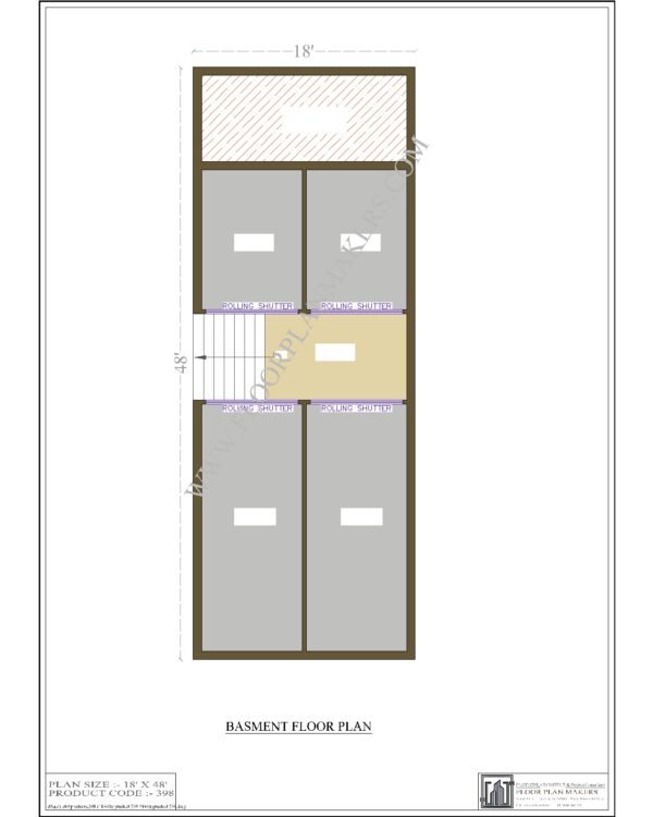 18x48 Basement Floor Plan