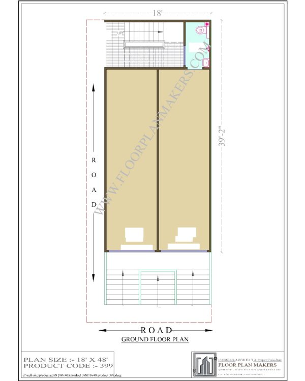 18x48 Ground Floor Plan