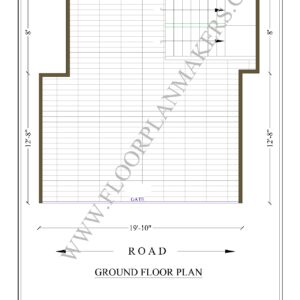 19'10''x20'8'' Ground Floor Plan