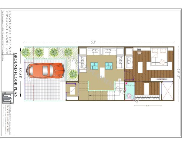 19'3x53 Ground Floor Plan