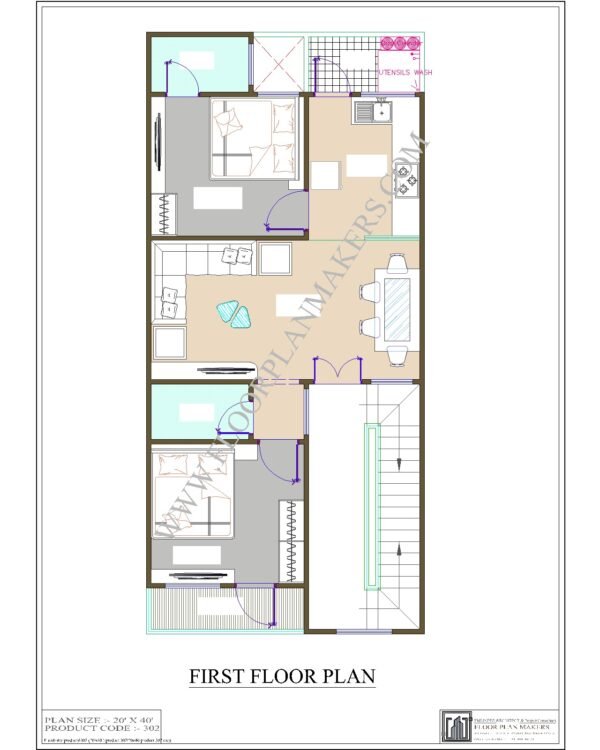 20x40 First Floor Plan