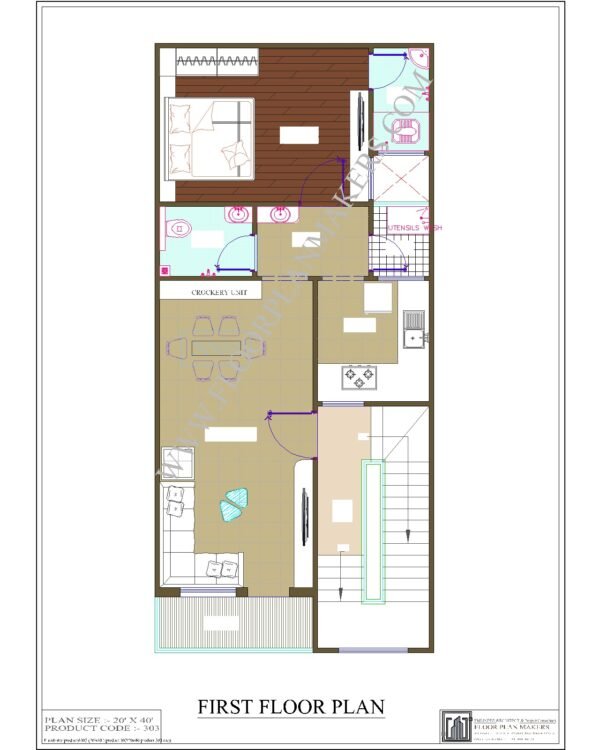 20x40 First Floor Plan