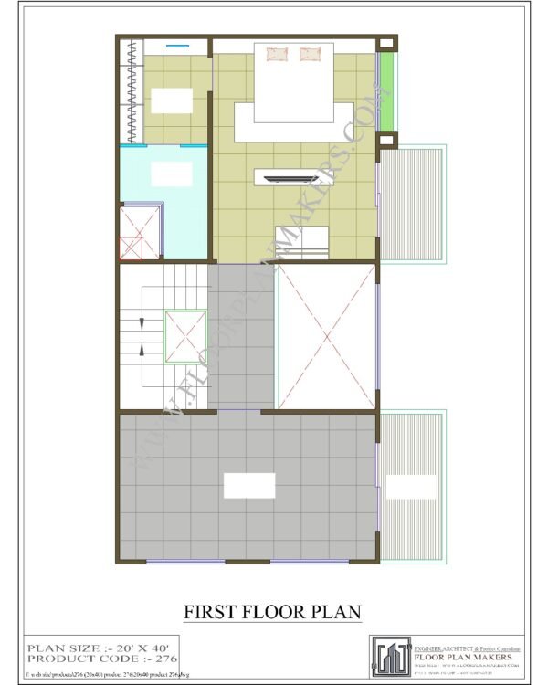 20x40 First Floor Plan