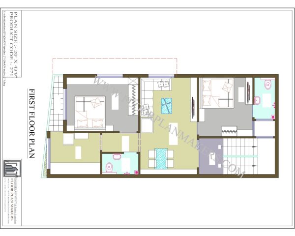20x43'9 First Floor Plan