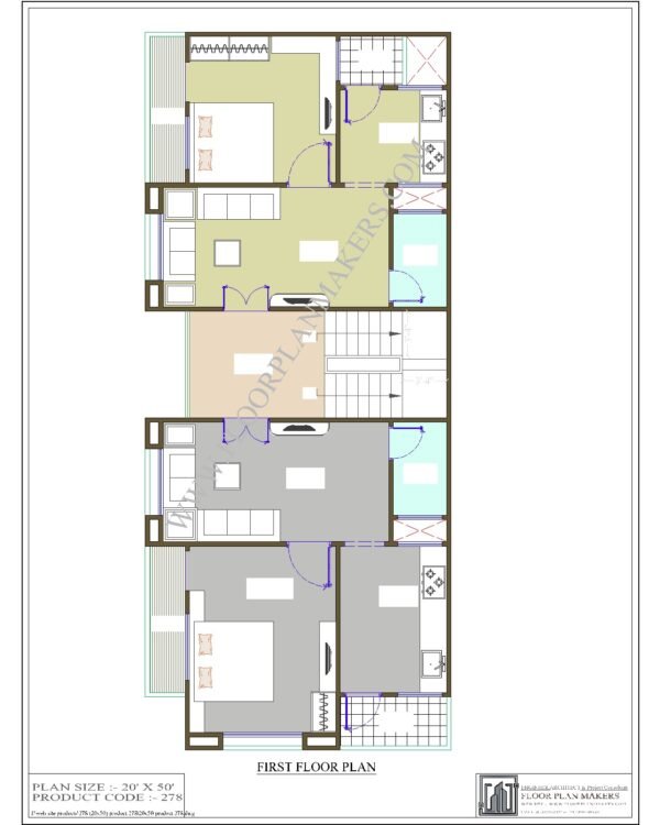 20x50 First Floor Plan