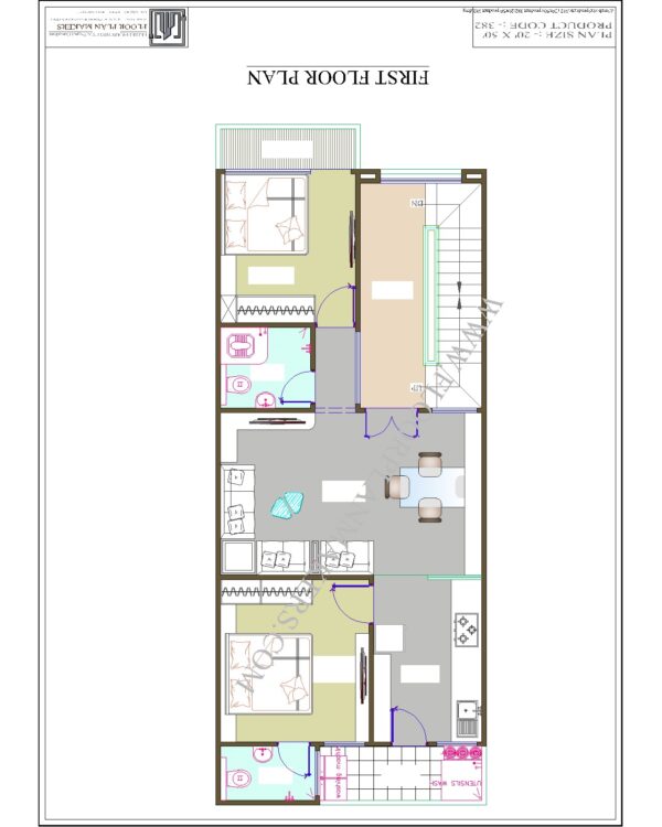 20x50 First Floor Plan