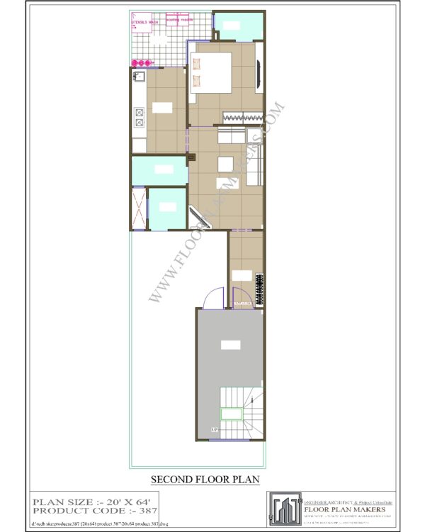 20x64 Second Floor Plan