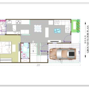 21x40 Ground Floor Plan