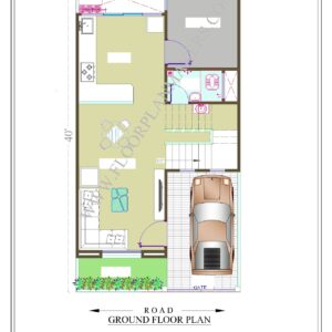 21x40 Ground Floor Plan