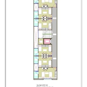 22'6"x80 First/Second/Third Floor Plan