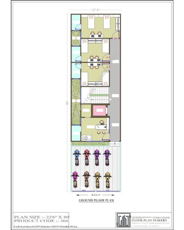22'6"x80 Ground Floor Plan