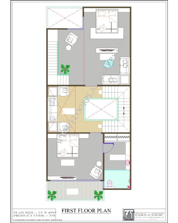 23x49'6" First Floor Plan