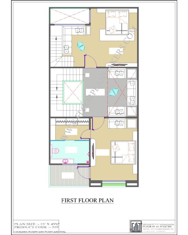 23x49'6" First Floor Plan
