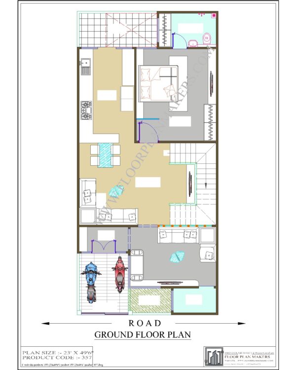 23x49'6" Ground Floor Plan