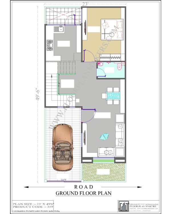 23x49'6" Ground Floor Plan