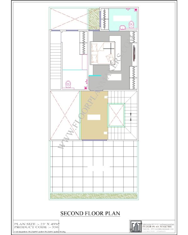 23x49'6" Second Floor Plan