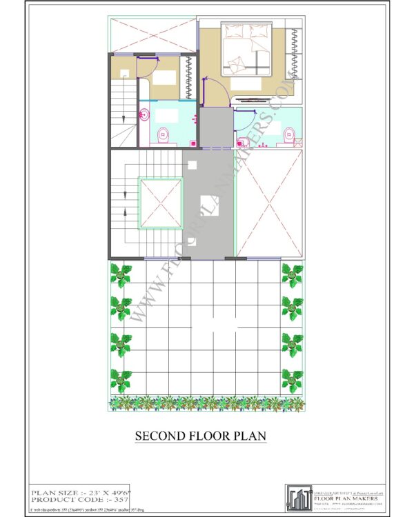 23x49'6" Second Floor Plan