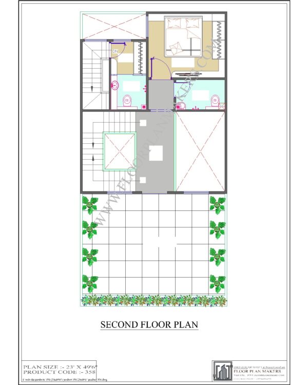 23x49'6" Second Floor Plan