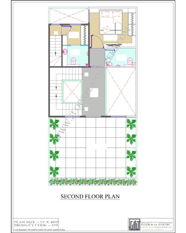 23x49'6" Second Floor Plan