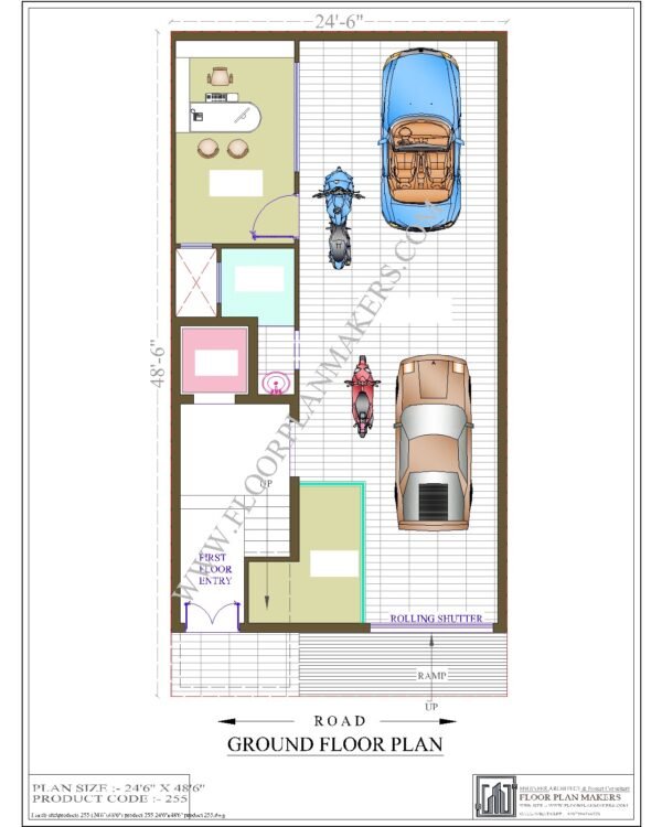 24X48 Ground Floor Plan