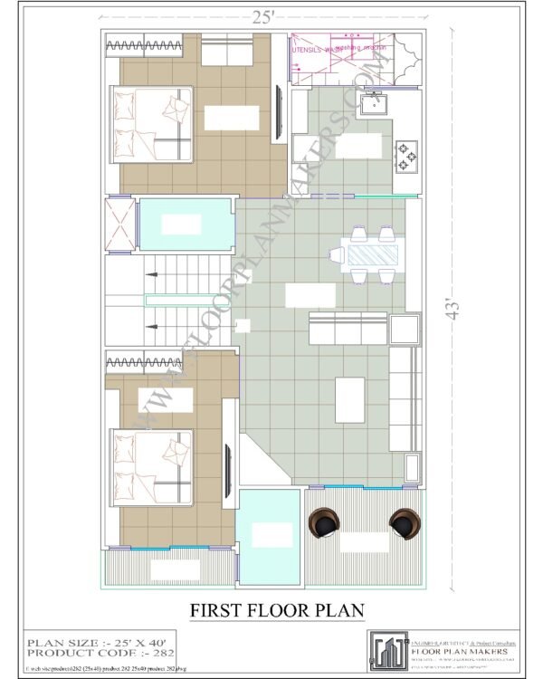 25x40 First Floor Plan