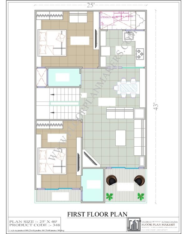 25x40 First Floor Plan