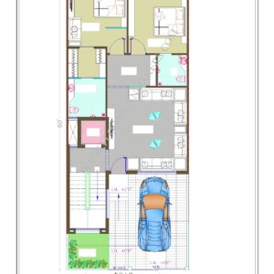 25x60 Ground Floor Plan
