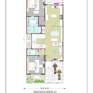 25x60 Ground Floor Plan