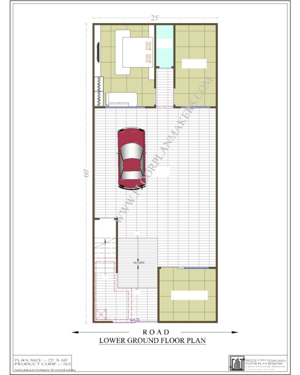 25x60 Lower Ground Floor Plan