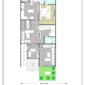 25x60 Upper Ground Floor Plan