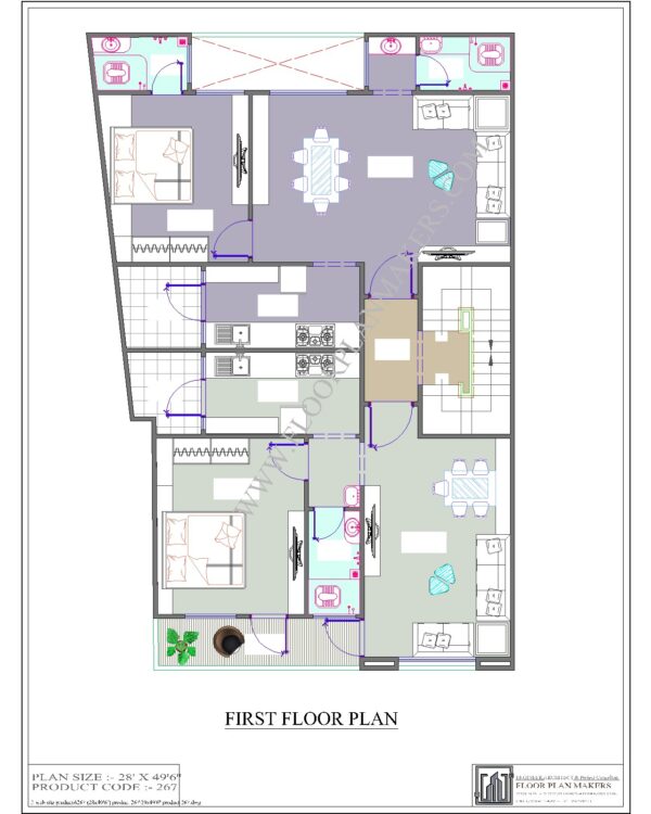 28x49 First Floor Plan