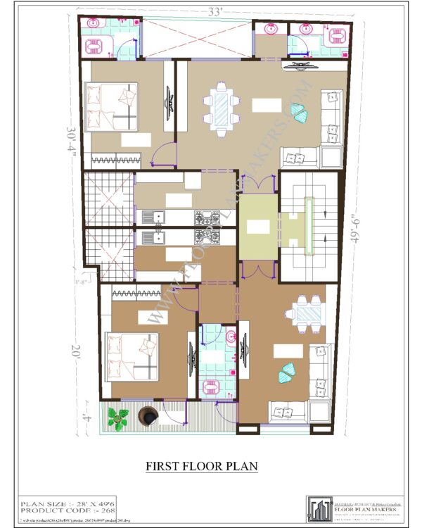 28x49 First Floor Plan