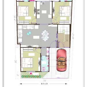 28x49 Ground Floor Plan
