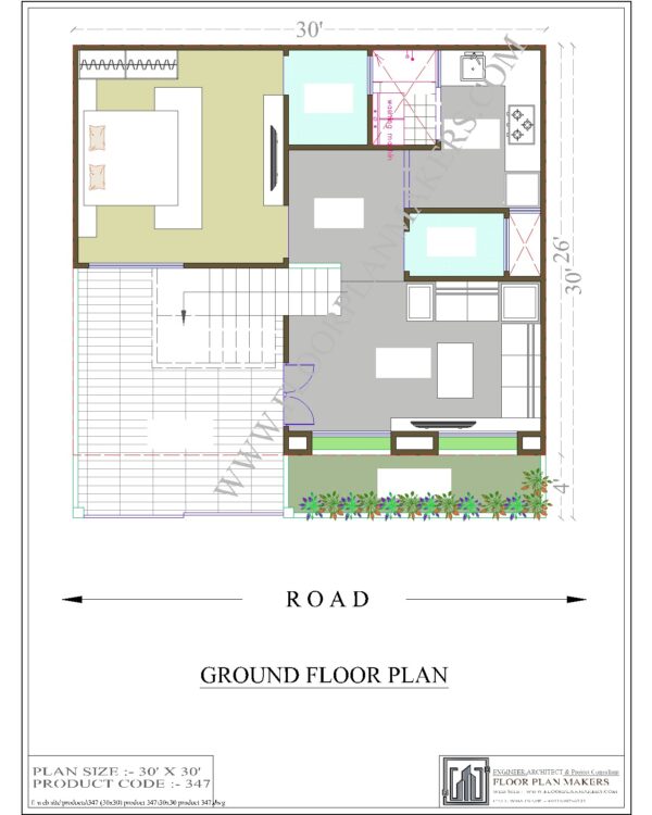 30x30 Ground Floor Plan