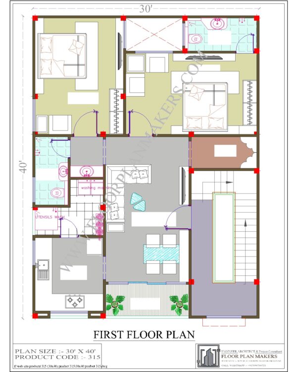 30X40 First Floor Plan