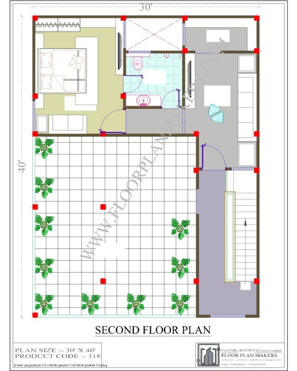 30X40 Second Floor Plan