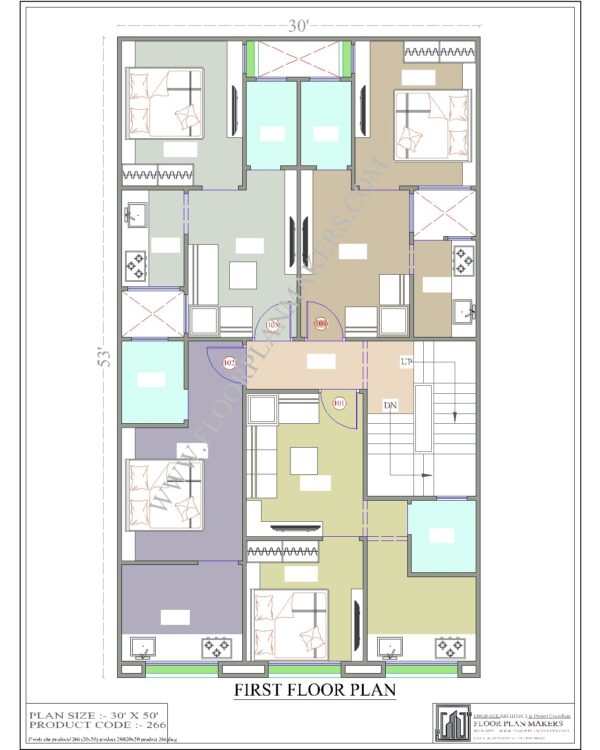 30x50 First Floor Plan