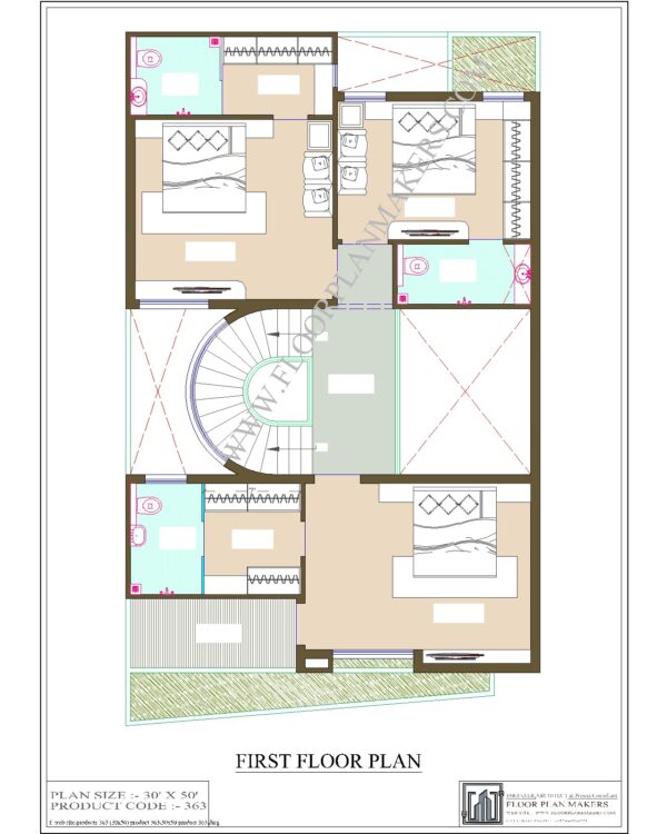 30x50 First Floor Plan
