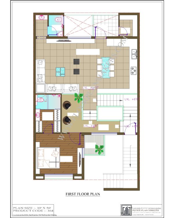 30x50 First Floor Plan
