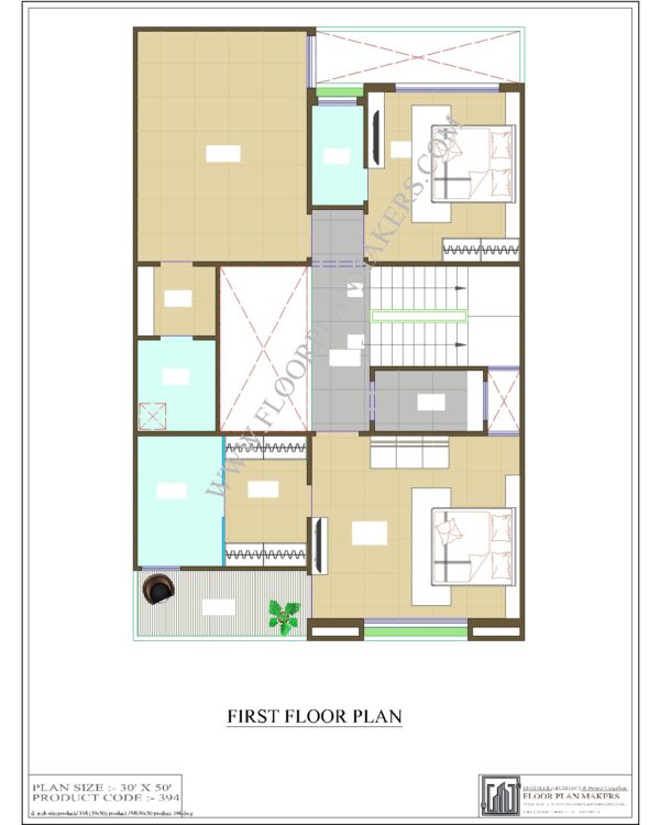 30x50 First Floor Plan