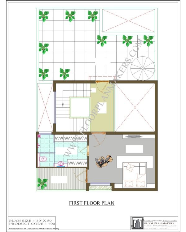 30x50 First Floor Plan