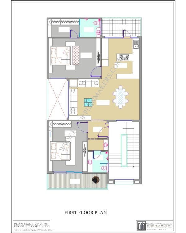 30x60 First Floor Plan